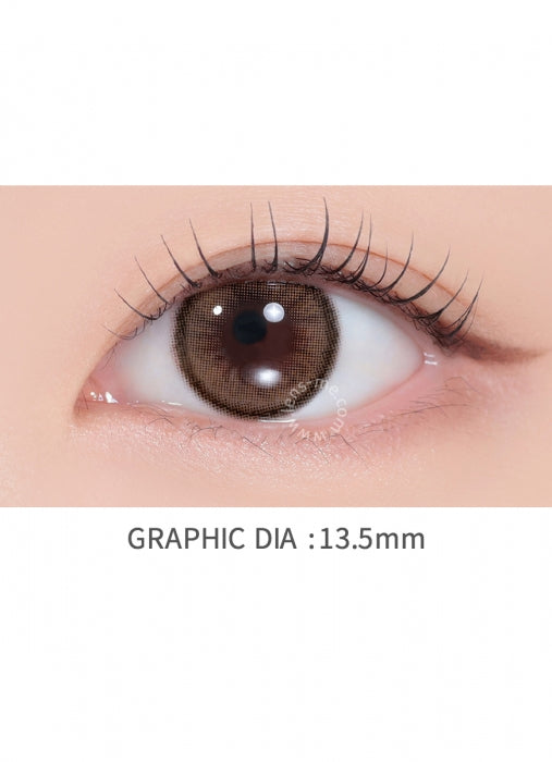 LensMe Holoris Plus 3Color Mousse Choco Monthly Contacts (2 pcs, 13.5 mm Graphic DIA, 1-Month Silicone Hydrogel)