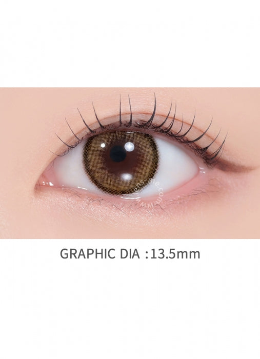 LensMe Holoris Plus 3Color Ginger Brown Monthly Contacts (2 pcs, 13.5 mm Graphic DIA, 1-Month Silicone Hydrogel)