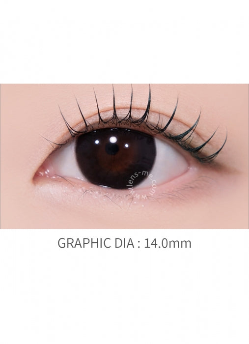 LensMe AIDU Bessou Black 1-Day Contacts (30 pcs, 14.0 mm Graphic DIA, Daily Phosphorylcholine Lens)