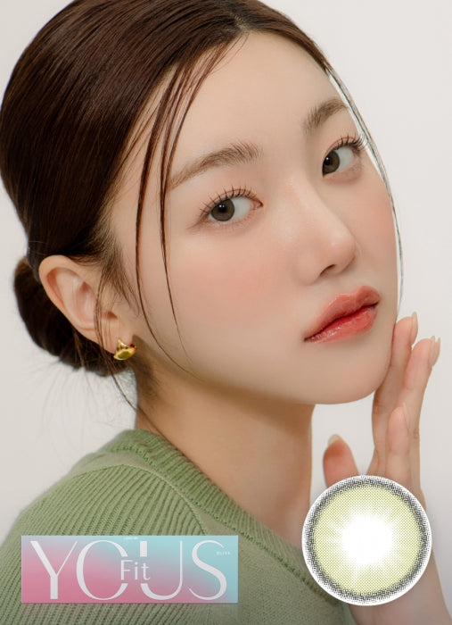 LensMe U’s Fit Olive 1-Day Contacts (10 pcs, 12.7 mm Graphic DIA, Daily Silicone Hydrogel)