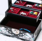 [Handcrafted by Artisan] 2-Tier Mother-of-Pearl Jewelry Box (Various Designs, Colors, and Sizes)