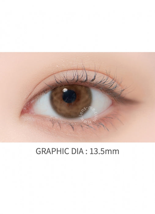 LensMe Cocktail Frappe Brown Monthly Contacts (2 pcs, 13.5 mm Graphic DIA, 1-Month Phosphorylcholine Lens)