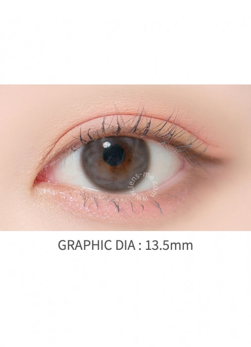 LensMe Cocktail Frappe Gray Monthly Contacts (2 pcs, 13.5 mm Graphic DIA, 1-Month Phosphorylcholine Lens)