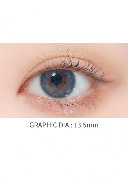 LensMe Cocktail Frappe Ash Blue Monthly Contacts (2 pcs, 13.5 mm Graphic DIA, 1-Month Phosphorylcholine Lens)