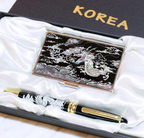 Najeonchilgi Mother-of-Pearl Business Card Case + Pen Set, 1 Set