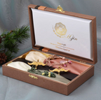 [Handcrafted by Artisan] Silk Twin Cranes Titanium Gold Spoon & Chopstick Set, 1 Set