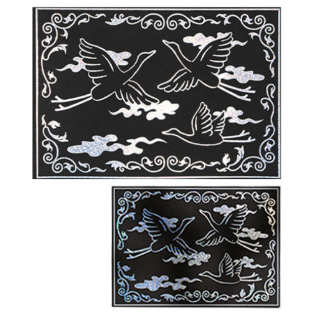 Holographic Mother-of-Pearl Scratch Art Set (Tiger Painting, Pine & Crane, Irwol Obongdo), 1 Set