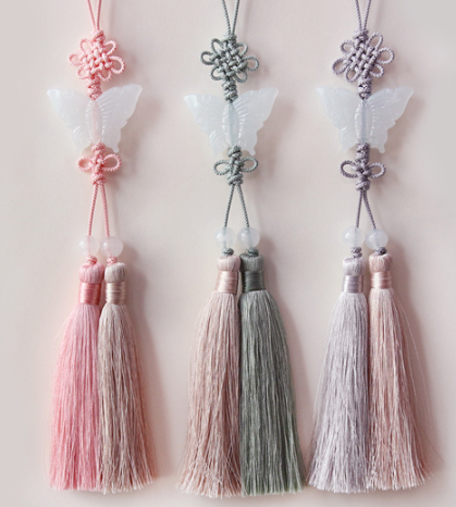 [Handcrafted by Artisan] Mini Butterfly Rayon Norigae, 1 Piece