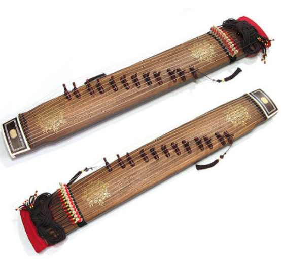 Korean Traditional String Instrument Gayageum with Case, 12-String
