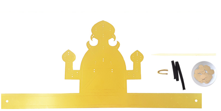 [Three Kingdoms Era Crown] Gaya Gilt-Bronze Crown DIY Kit, 1 Set