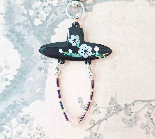 [Traditional Hat] Kkotseonbi Plum Blossom Gat Mother-of-Pearl Keyring DIY Kit, 1 Set