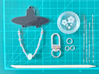 [Traditional Hat] Kkotseonbi Plum Blossom Gat Mother-of-Pearl Keyring DIY Kit, 1 Set