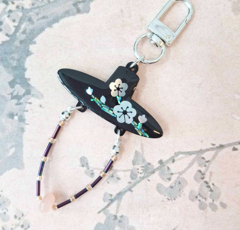[Traditional Hat] Kkotseonbi Plum Blossom Gat Mother-of-Pearl Keyring DIY Kit, 1 Set