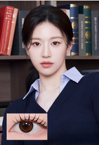 LensMe AIDU Mini Brown 1-Day Contacts (30 pcs, 12.5 mm Graphic DIA, Daily Silicone Hydrogel)