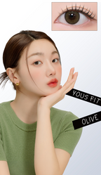 LensMe U’s Fit Olive 1-Day Contacts (10 pcs, 12.7 mm Graphic DIA, Daily Silicone Hydrogel)