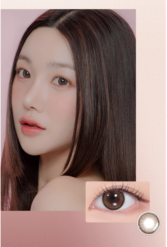 LensMe Holoris Plus 3Color Mousse Choco Monthly Contacts (2 pcs, 13.5 mm Graphic DIA, 1-Month Silicone Hydrogel)