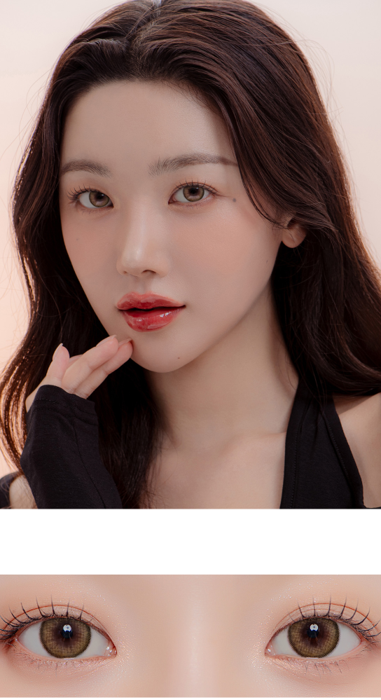 LensMe Holoris Plus 3Color Ginger Brown Monthly Contacts (2 pcs, 13.5 mm Graphic DIA, 1-Month Silicone Hydrogel)