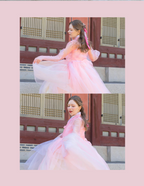 Fairy-Tale Hanbok Gown – Pastel Rainbow Elegance for Special Occasions