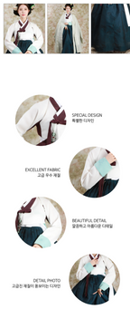 Classic Korean Hanbok Dress – Timeless Elegance in White & Deep Green