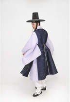 Drama-Inspired Men’s Hanbok – Noble Scholar Style in Navy