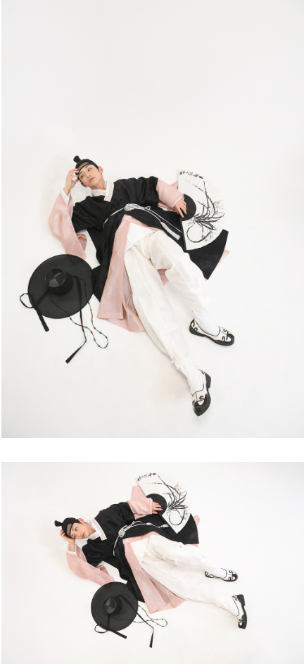 Royal Black Seonbi Hanbok – Powerful Men’s Scholar Style with Pink Accents
