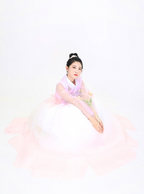 Romantic Pink Hanbok Dress – Dreamy Gradient Elegance for Women