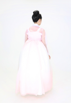 Romantic Pink Hanbok Dress – Dreamy Gradient Elegance for Women