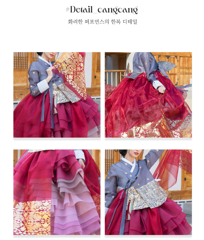Imperial Elegance Hanbok – Royal Red & Pink Layers with Golden Accents