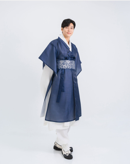 Noble Blue Hanbok for Men – Classic Strength with Modern Grace