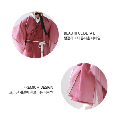 Heritage Rose Hanbok for Men – Bold Pink Seonbi Style