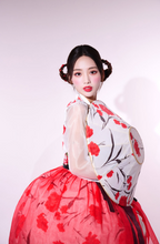 Scarlet Blossom Hanbok Dress – Vibrant Red Elegance with Floral Design