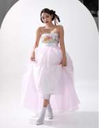 Blossom Breeze Hanbok Dress – Playful Short Style with Pastel Elegance