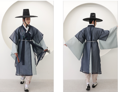Smoke Gray Seonbi Hanbok for Men – Classic Wisdom & Refined Strength