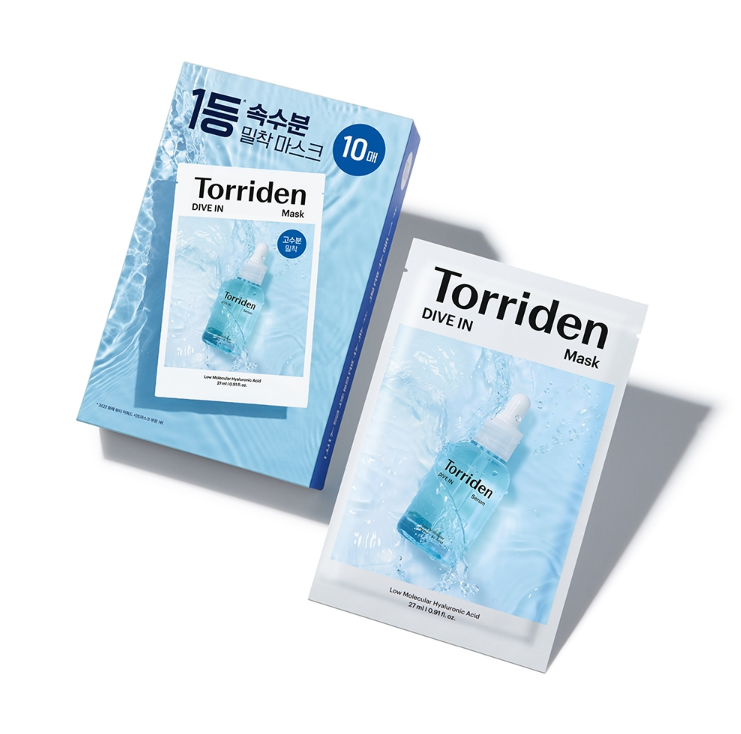 [Torriden] Dive‑In Hyaluronic Mask (10‑Sheet Set)