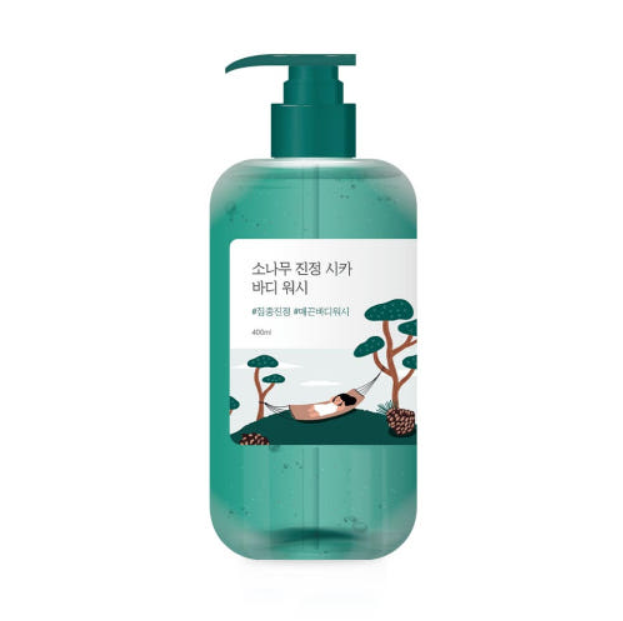 [ROUND LAB] Pine Calming CICA Body Wash 400 ml (Pine CICA Activer & Triple-Acid Cleanse)