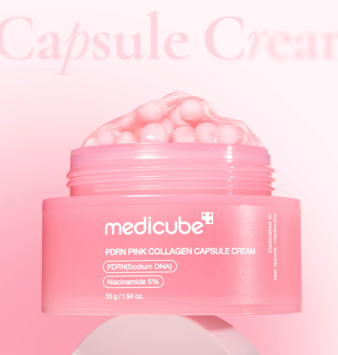 [Medicube] PDRN Pink Collagen Capsule Cream 55 g (Firming & Glass Glow Hydration)
