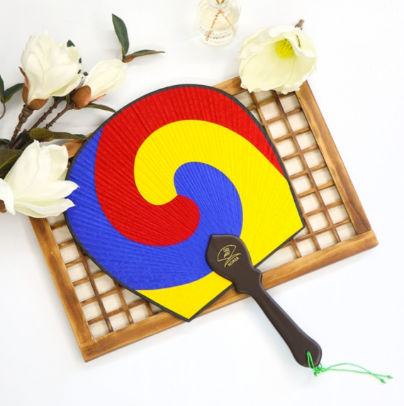 Traditional Taeguk Hand Fan (Non-Folding Type)