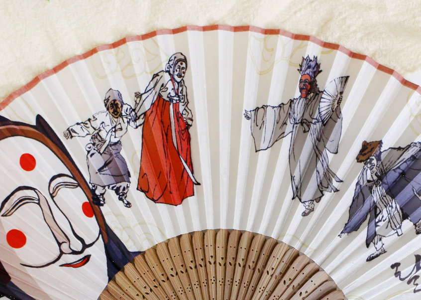 Traditional Silk Folding Fan – Talchum Designs (Bongsan, Bune, Yangban)