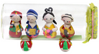 4-Piece Glass Bottle Hanbok Doll Set (Random Design)