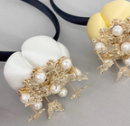 Big Pearl Flower Cubic Baessi Daenggi Headband (Choose 1 from 3 Colors)