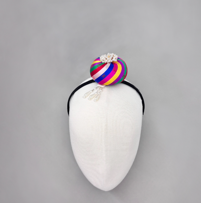 Petal Flower Pearl Cubic Baessi Daenggi Headband