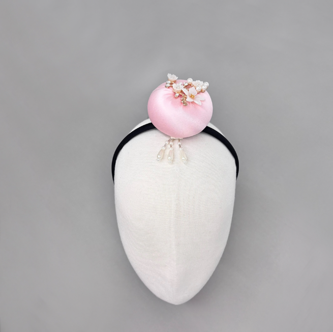 Petal Flower Pearl Cubic Baessi Daenggi Headband