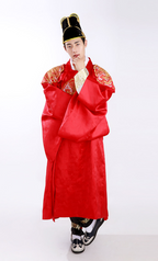 Royal Dragon Robe – Red Gwanryongpo (Traditional Korean Hanbok for Men)