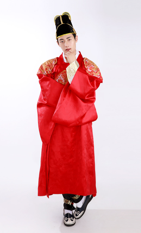 Royal Dragon Robe – Red Gwanryongpo (Traditional Korean Hanbok for Men)