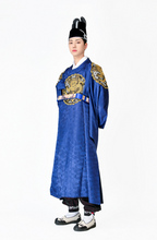Royal Dragon Robe – Blue Gwanryongpo (Traditional Korean Hanbok for Men)