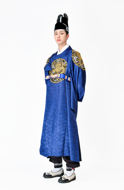 Royal Dragon Robe – Blue Gwanryongpo (Traditional Korean Hanbok for Men)