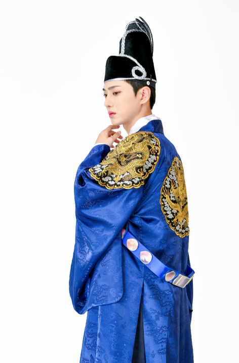 Royal Dragon Robe – Blue Gwanryongpo (Traditional Korean Hanbok for Men)