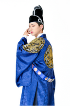 Royal Dragon Robe – Blue Gwanryongpo (Traditional Korean Hanbok for Men)
