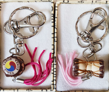 Traditional Korean Drum Keychain (Janggu or Buk, Random)