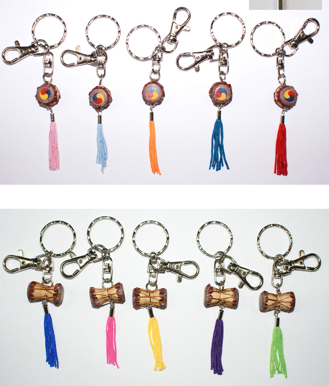 Traditional Korean Drum Keychain (Janggu or Buk, Random)